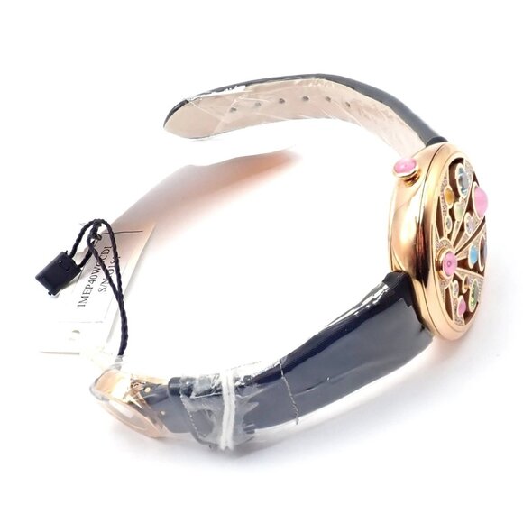 Bulgari Mediterranian Eden 18k Rose Gold Diamond Color Stone MOP Watch Box Paper - Picture 11 of 15